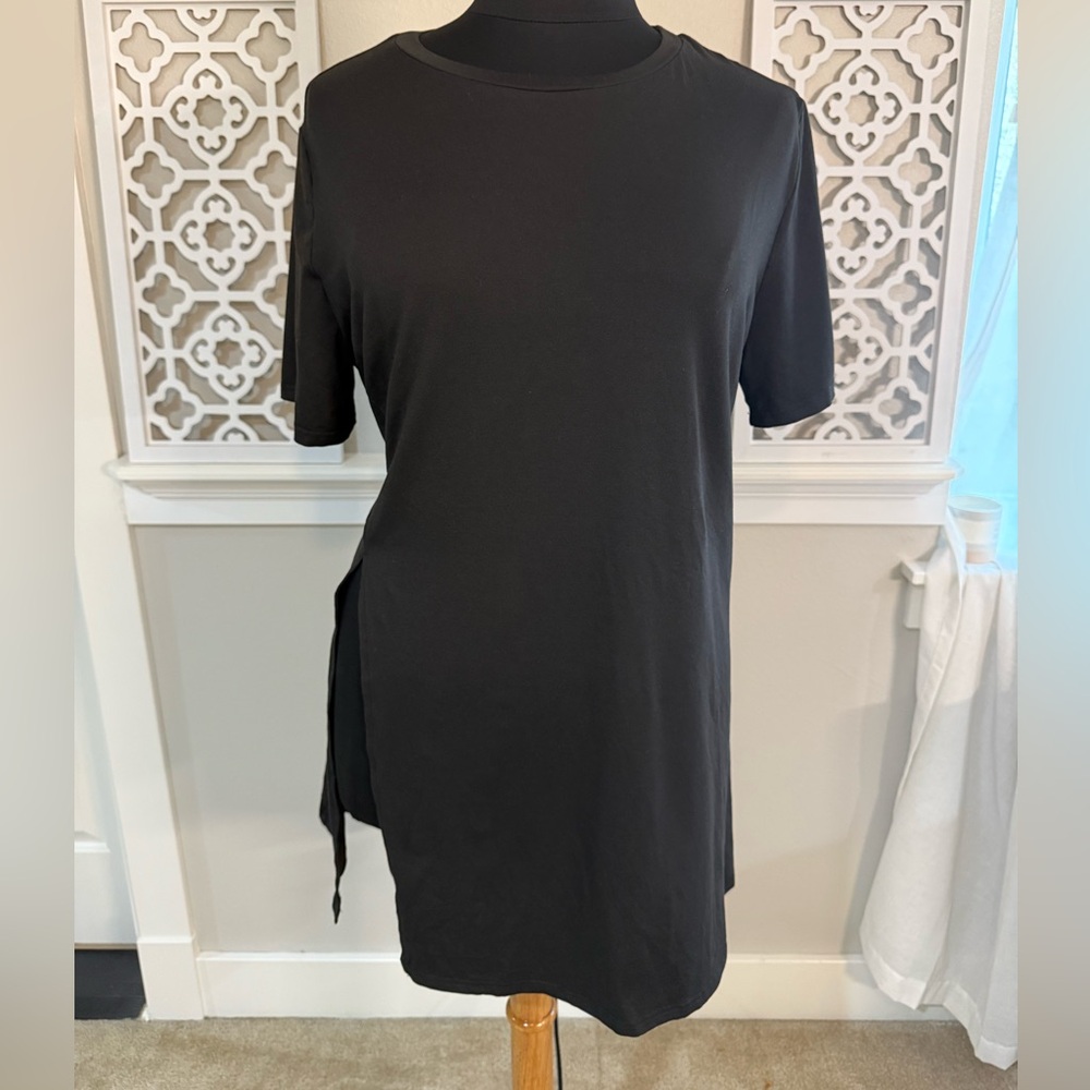 Classic Black Short Sleeve Women's Top